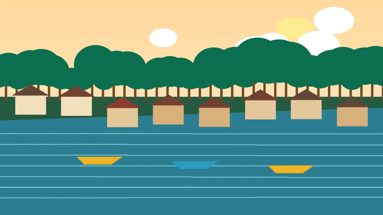 Ilustrasi kebersamaan warga Teluk Nilap